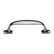 This is an image of a Heritage Brass - Cabinet Pull Durham Design 76mm CTC Polished Nickel Finish, c7213-76-pnf that is available to order from T.H Wiggans Ironmongery in Kendal.