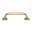 This is an image of a Heritage Brass - Cabinet Pull Durham Design 76mm CTC Satin Brass Finish, c7213-76-sb that is available to order from T.H Wiggans Ironmongery in Kendal.
