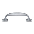 This is an image of a Heritage Brass - Cabinet Pull Durham Design 76mm CTC Satin Chrome Finish, c7213-76-sc that is available to order from T.H Wiggans Ironmongery in Kendal.
