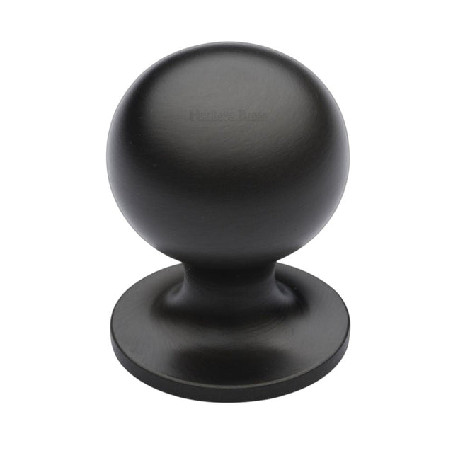 This is an image of a Heritage Brass - Cabinet Knob Ball Design 32mm Matt Bronze Finish, c8321-32-mb that is available to order from T.H Wiggans Ironmongery in Kendal.