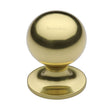 This is an image of a Heritage Brass - Cabinet Knob Ball Design 32mm Polished Brass Finish, c8321-32-pb that is available to order from T.H Wiggans Ironmongery in Kendal.