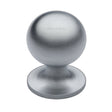This is an image of a Heritage Brass - Cabinet Knob Ball Design 32mm Satin Chrome Finish, c8321-32-sc that is available to order from T.H Wiggans Ironmongery in Kendal.