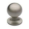 This is an image of a Heritage Brass - Cabinet Knob Ball Design 32mm Satin Nickel Finish, c8321-32-sn that is available to order from T.H Wiggans Ironmongery in Kendal.
