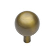 This is an image of a Heritage Brass - Cabinet Knob Sphere Design 22mm Antique Brass Finish, c8323-22-at that is available to order from T.H Wiggans Ironmongery in Kendal.