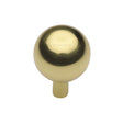 This is an image of a Heritage Brass - Cabinet Knob Sphere Design 22mm Polished Brass Finish, c8323-22-pb that is available to order from T.H Wiggans Ironmongery in Kendal.