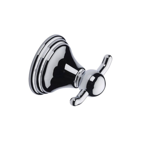 This is an image of a M.Marcus - Double robe hook Polished Chrome Finish, cam-hook-pc that is available to order from T.H Wiggans Ironmongery in Kendal.