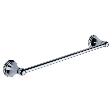 This is an image of a M.Marcus - Singel towel rail 40cm Polished Chrome Finish, cam-towel-45-pc that is available to order from T.H Wiggans Ironmongery in Kendal.