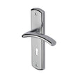 This is an image of a Heritage Brass - Door Handle Lever Lock Centaur Design Apollo Finish, cen1000-ap that is available to order from T.H Wiggans Ironmongery in Kendal.