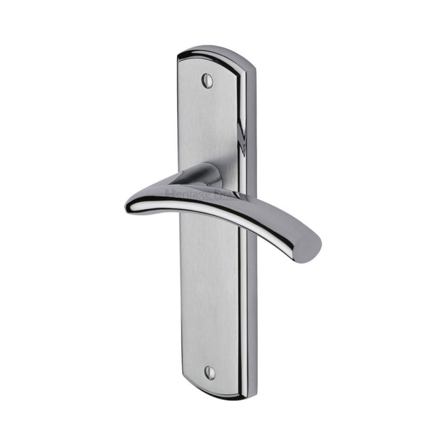 This is an image of a Heritage Brass - Door Handle Lever Latch Centaur Design Apollo Finish, cen1010-ap that is available to order from T.H Wiggans Ironmongery in Kendal.