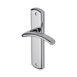 This is an image of a Heritage Brass - Door Handle Lever Latch Centaur Design Polished Chrome Finish, cen1010-pc that is available to order from T.H Wiggans Ironmongery in Kendal.