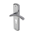 This is an image of a Heritage Brass - Door Handle for Euro Profile Plate Centaur Design Apollo Finish, cen1048-ap that is available to order from T.H Wiggans Ironmongery in Kendal.