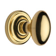 This is an image of a Heritage Brass - Mortice Knob on Rose Chelsea Design Polished Brass Finish, che7373-pb that is available to order from T.H Wiggans Ironmongery in Kendal.