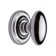 This is an image of a Heritage Brass - Mortice Knob on Rose Chelsea Design Polished Chrome Finish, che7373-pc that is available to order from T.H Wiggans Ironmongery in Kendal.