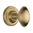 This is an image of a Heritage Brass - Mortice Knob on Rose Chelsea Design Satin Brass Finish, che7373-sb that is available to order from T.H Wiggans Ironmongery in Kendal.