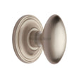 This is an image of a Heritage Brass - Mortice Knob on Rose Chelsea Design Satin Nickel Finish, che7373-sn that is available to order from T.H Wiggans Ironmongery in Kendal.