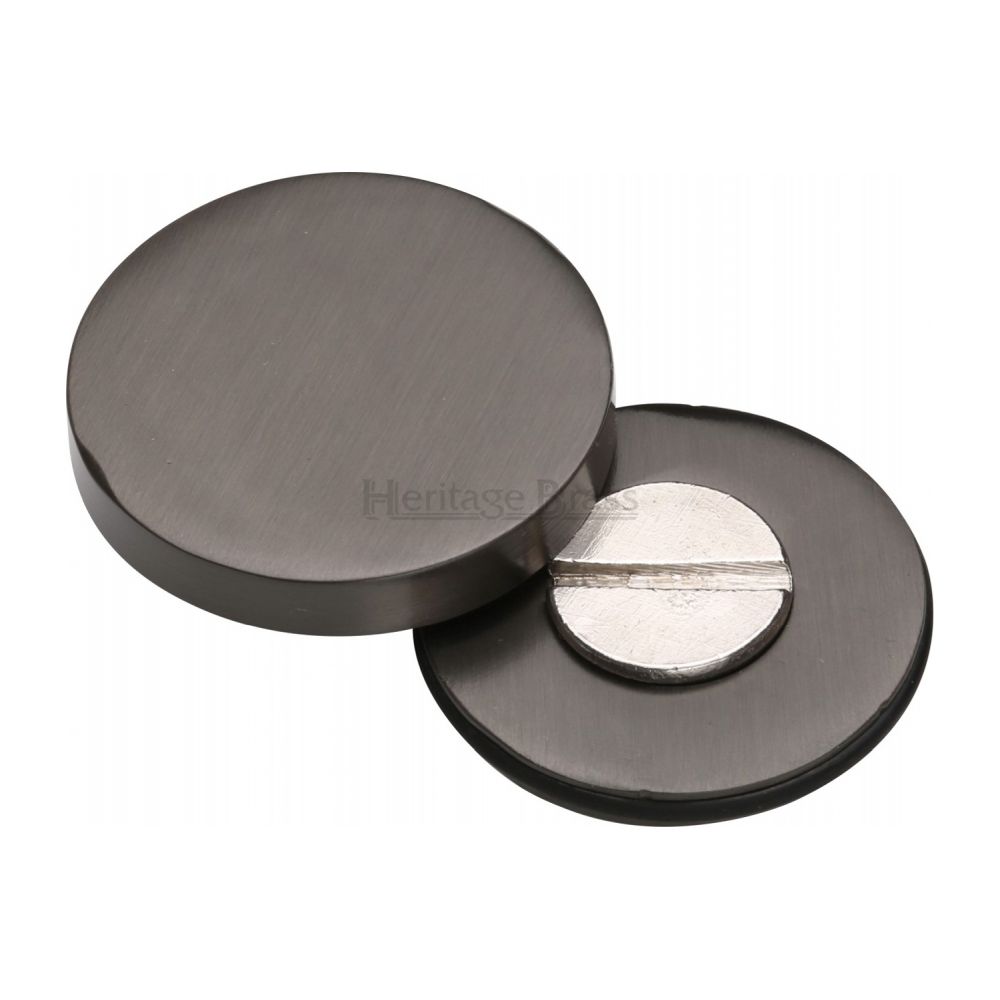 This is an image of a Heritage Brass - Bolt Cover to conceal metal fasteners Matt Bronze Finish, cov-12-mb that is available to order from T.H Wiggans Ironmongery in Kendal.