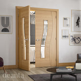 Deanta Cadiz Prefinished Oak Clear Glazed Doors