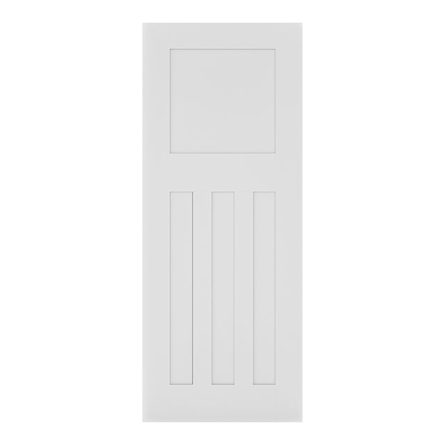 This is an image of Deanta Cambridge White Primed Doors available to order from T.H. Wiggans Ironmongery in Kendal