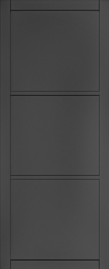 This is an image of Deanta Camden Black Prefinished Doors available to order from T.H. Wiggans Ironmongery in Kendal