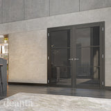 Deanta Camden Black Prefinished Tinted Glaze Doors