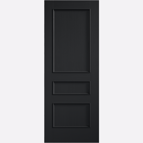 This is an image showing the LPD - Toledo Pre-finished Charcoal Black Doors Available to order from T.H. Wiggans Ironmongery in Kendal