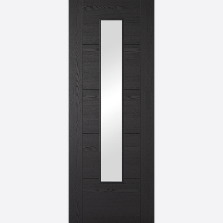 This is an image showing the LPD - Vancouver 1L Pre-finished Charcoal Black Doors Available to order from T.H. Wiggans Ironmongery in Kendal