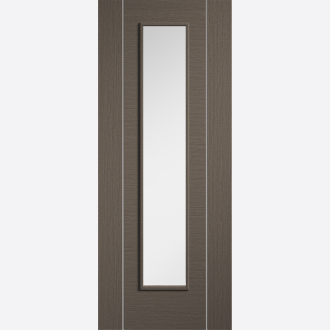 This is an image showing the LPD - Alcaraz Glazed Pre-finished Chocolate Grey Doors Available to order from T.H. Wiggans Ironmongery in Kendal