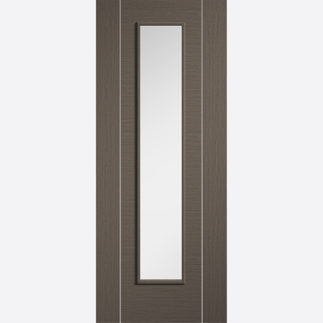 This is an image showing the LPD - Alcaraz Glazed Pre-finished Chocolate Grey Doors Available to order from T.H. Wiggans Ironmongery in Kendal