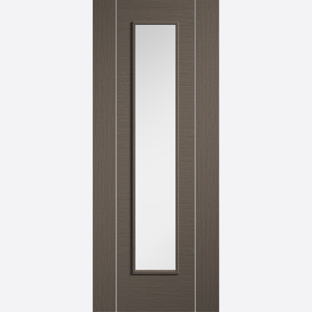 This is an image showing the LPD - Alcaraz Glazed Pre-finished Chocolate Grey Doors Available to order from T.H. Wiggans Ironmongery in Kendal