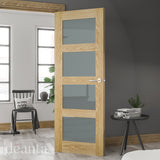 Deanta Coventry Unfinished Oak Frosted Glaze Doors