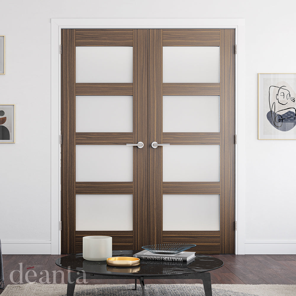 Deanta Coventry Prefinished Walnut Frosted Glaze Doors