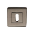 This is an image of a Heritage Brass - Key Escutcheon Square Matt Bronze Finish, dec7000-mb that is available to order from T.H Wiggans Ironmongery in Kendal.