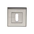 This is an image of a Heritage Brass - Key Escutcheon Square Satin Nickel Finish, dec7000-sn that is available to order from T.H Wiggans Ironmongery in Kendal.
