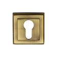 This is an image of a Heritage Brass - Euro Profile Cylinder Escutcheon Antique Brass Finish, dec7020-at that is available to order from T.H Wiggans Ironmongery in Kendal.