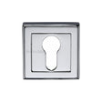 This is an image of a Heritage Brass - Euro Profile Cylinder Escutcheon Polished Chrome Finish, dec7020-pc that is available to order from T.H Wiggans Ironmongery in Kendal.