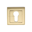 This is an image of a Heritage Brass - Euro Profile Cylinder Escutcheon Satin Brass Finish, dec7020-sb that is available to order from T.H Wiggans Ironmongery in Kendal.