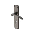 This is an image of a Heritage Brass - Door Handle Lever Lock Diplomat Design Matt Bronze Finish, dip7800-mb that is available to order from T.H Wiggans Ironmongery in Kendal.