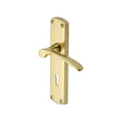 This is an image of a Heritage Brass - Door Handle Lever Lock Diplomat Design Polished Brass Finish, dip7800-pb that is available to order from T.H Wiggans Ironmongery in Kendal.