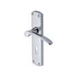 This is an image of a Heritage Brass - Door Handle Lever Lock Diplomat Design Polished Chrome Finish, dip7800-pc that is available to order from T.H Wiggans Ironmongery in Kendal.