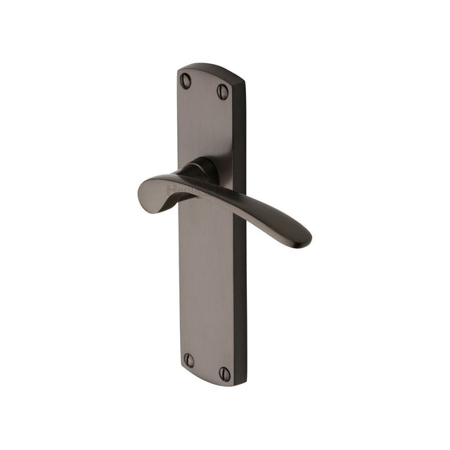 This is an image of a Heritage Brass - Door Handle Lever Latch Diplomat Design Matt Bronze Finish, dip7810-mb that is available to order from T.H Wiggans Ironmongery in Kendal.