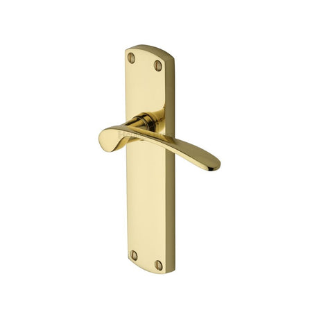 This is an image of a Heritage Brass - Door Handle Lever Latch Diplomat Design Polished Brass Finish, dip7810-pb that is available to order from T.H Wiggans Ironmongery in Kendal.