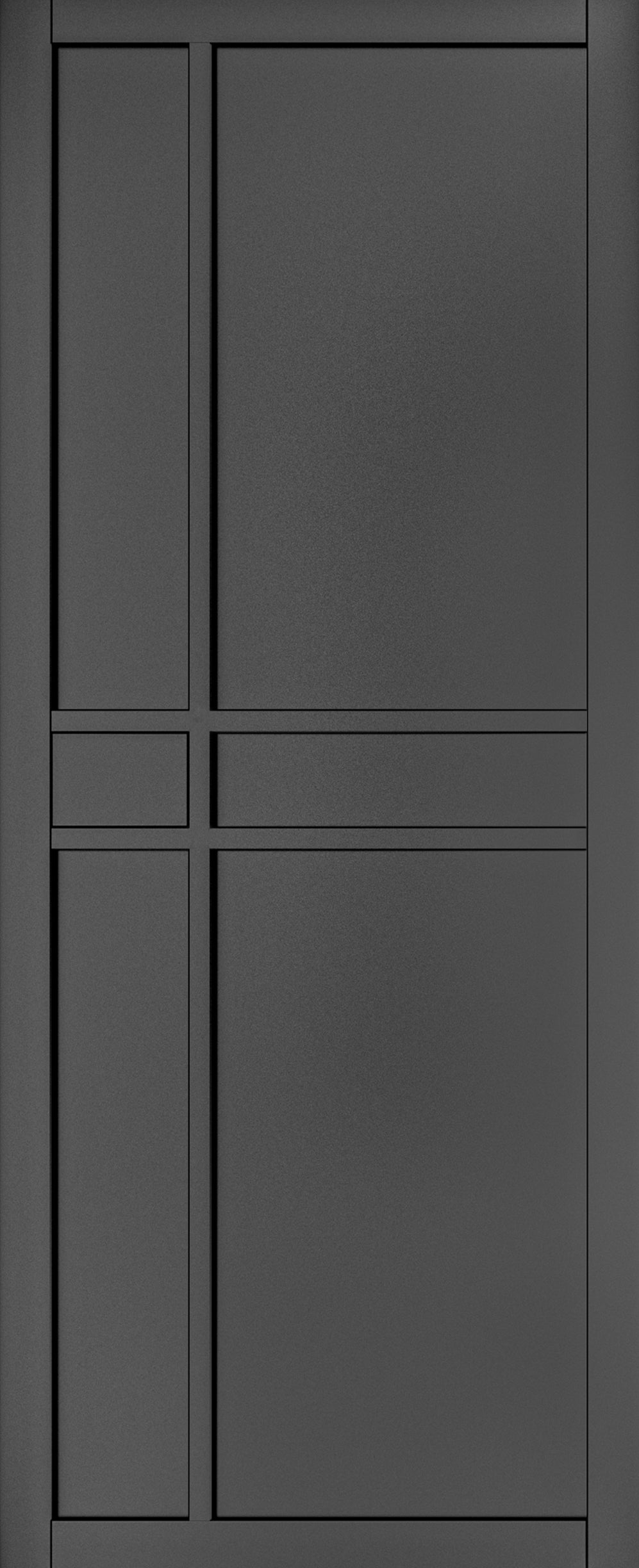 This is an image of Deanta Dalston Black Prefinished Doors available to order from T.H. Wiggans Ironmongery in Kendal