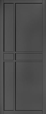 This is an image of Deanta Dalston Black Prefinished Doors available to order from T.H. Wiggans Ironmongery in Kendal