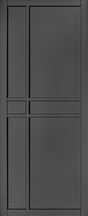 This is an image of Deanta Dalston Black Prefinished Doors available to order from T.H. Wiggans Ironmongery in Kendal