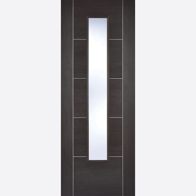 This is an image showing the LPD - Vancouver Laminate Glazed Pre-finished Dark Grey Laminate Doors Available to order from T.H. Wiggans Ironmongery in Kendal