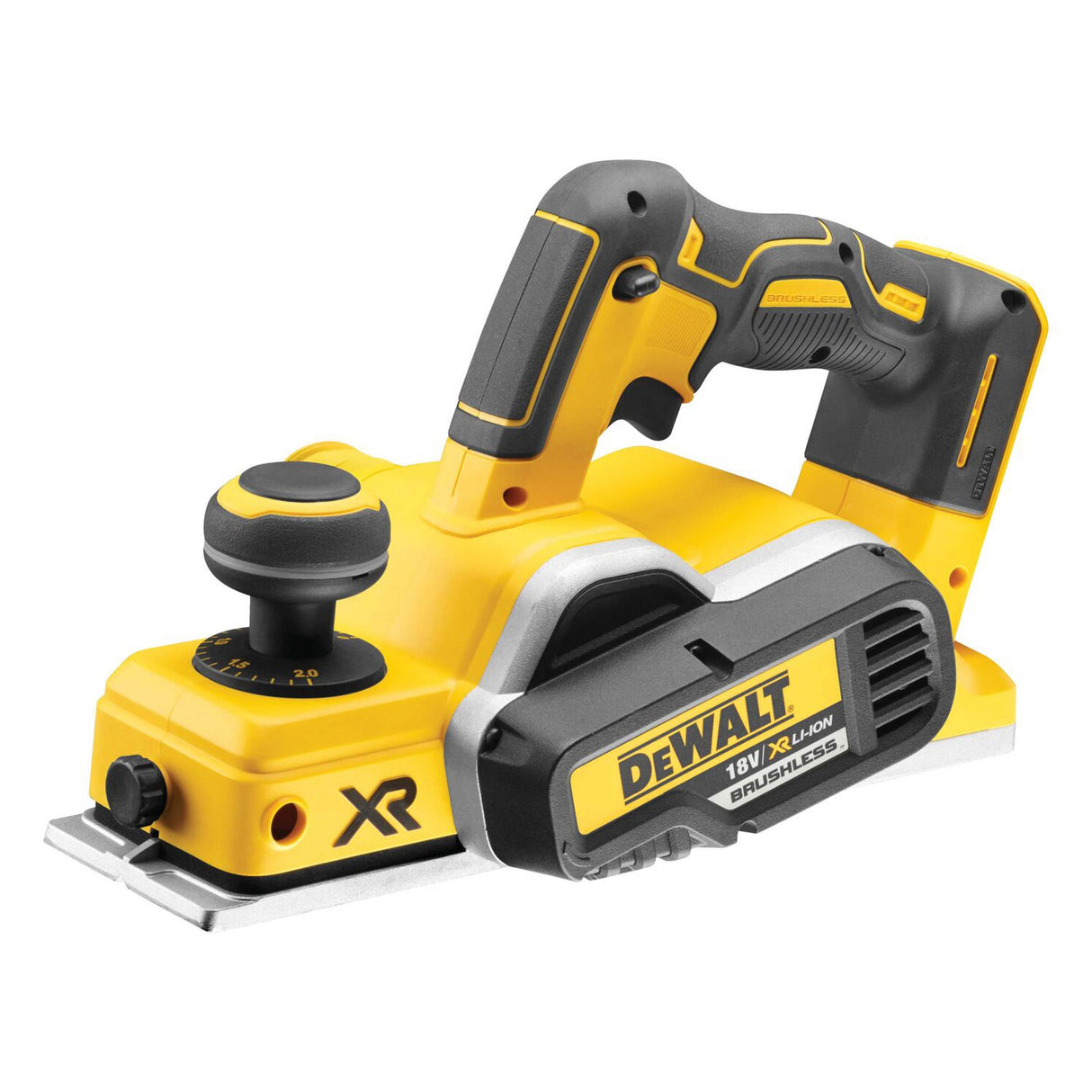 This is an image of DEWALT DCP580N 18v XR Brushless Planer BODY ONLY available to order from T.H. Wiggans Ironmongery in Kendal