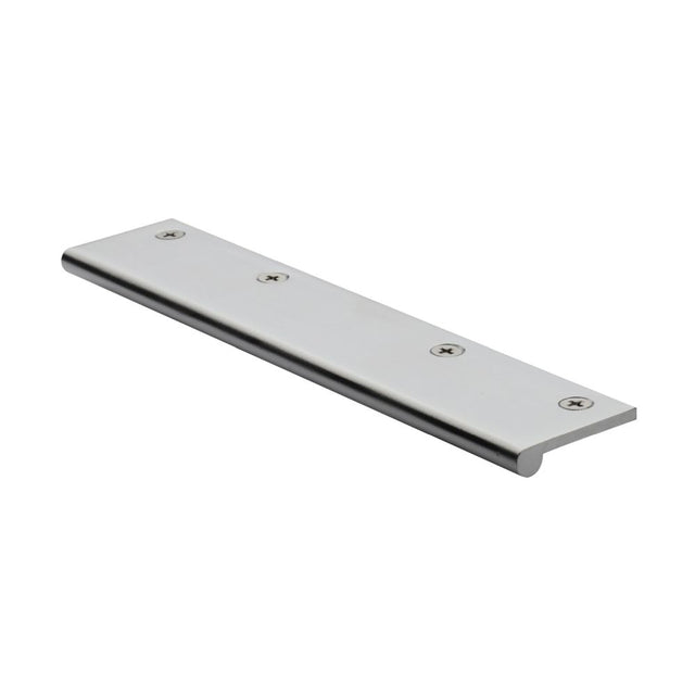 This is an image of a Heritage Brass - EP Edge Pull Cabinet Handle 200mm Satin Chrome Finish, ep200-38-sc that is available to order from T.H Wiggans Ironmongery in Kendal.