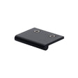 This is an image of a Heritage Brass - EP Edge Pull Cabinet Handle 50mm Matt Black Finish, ep50-38-bkmt that is available to order from T.H Wiggans Ironmongery in Kendal.