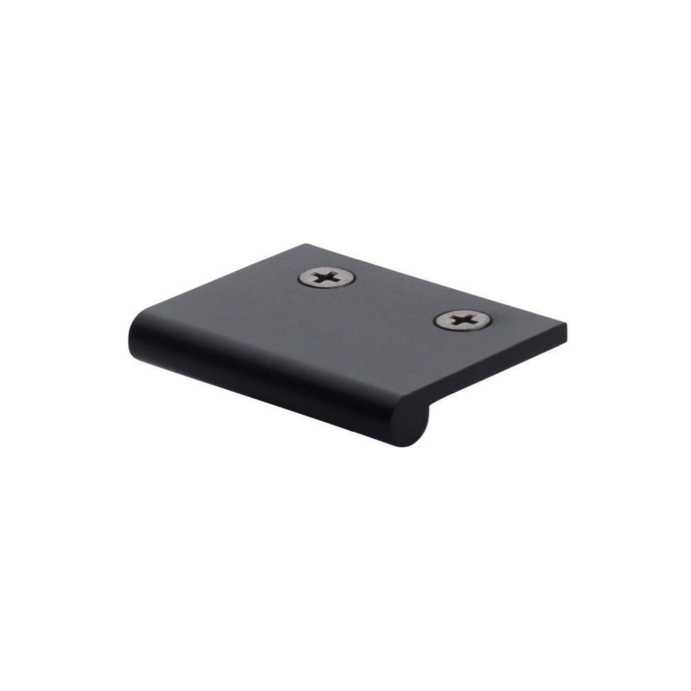 This is an image of a Heritage Brass - EP Edge Pull Cabinet Handle 50mm Matt Black Finish, ep50-38-bkmt that is available to order from T.H Wiggans Ironmongery in Kendal.