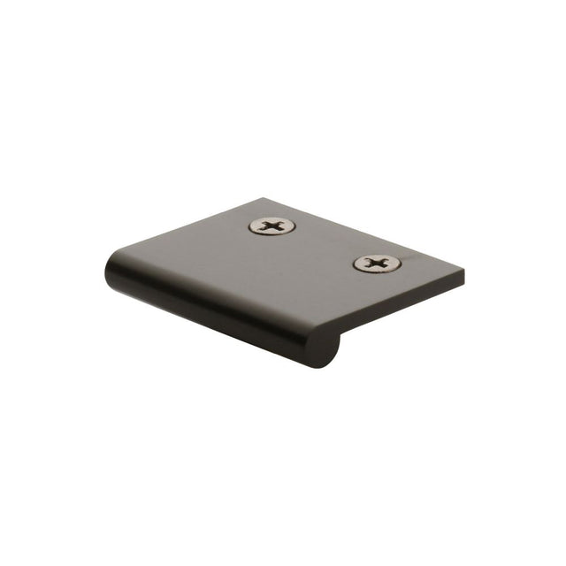 This is an image of a Heritage Brass - EP Edge Pull Cabinet Handle 50mm Matt Bronze Finish, ep50-38-mb that is available to order from T.H Wiggans Ironmongery in Kendal.